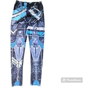 Nova Labs, Sci-Fi, Cosplay Colorful Stretchy Blue Leggings - S/M